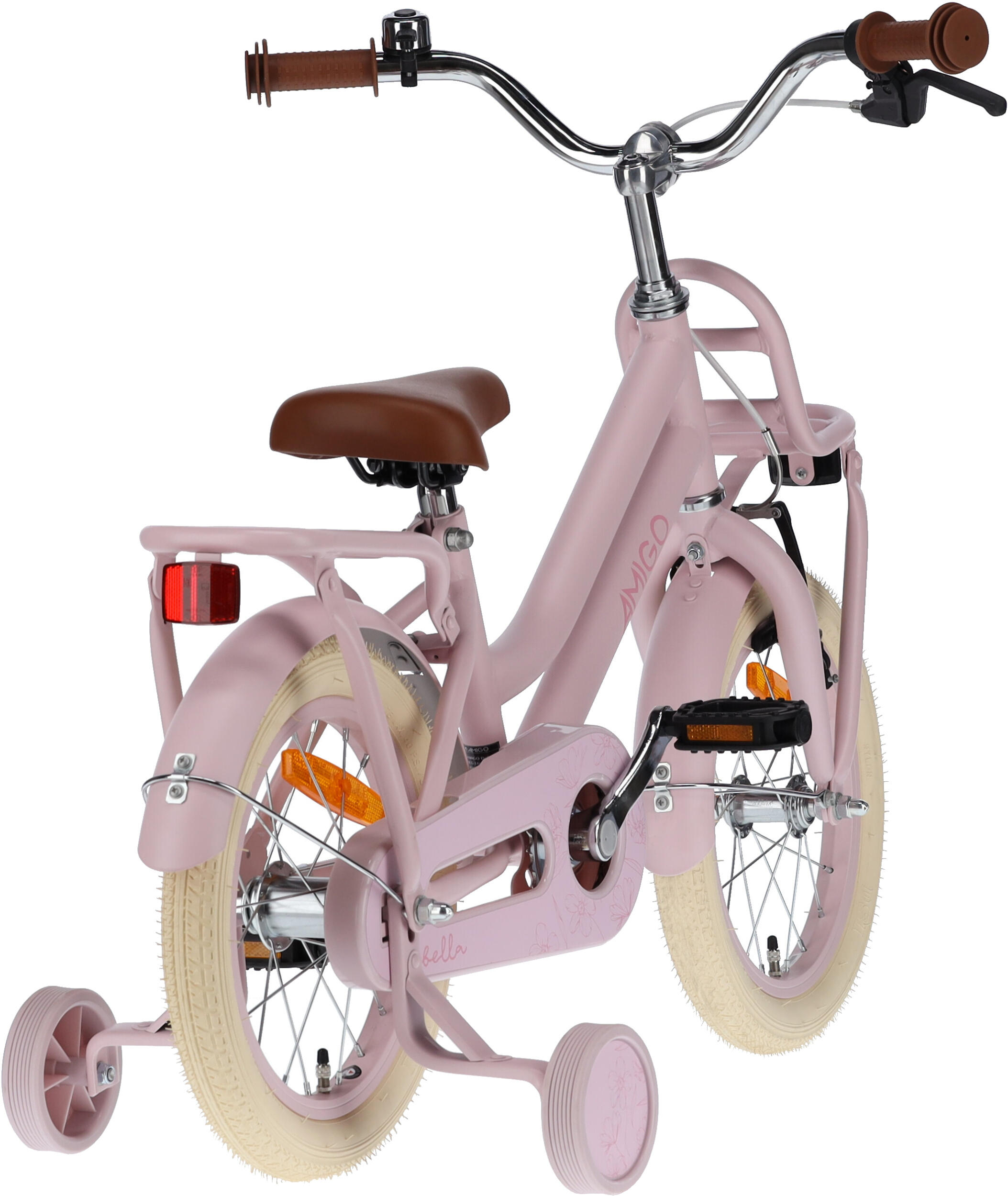 AMIGO Kinderfahrräder Mädchen Bella 14 Zoll Mädchen Rücktrittbremse Rosa 7/7