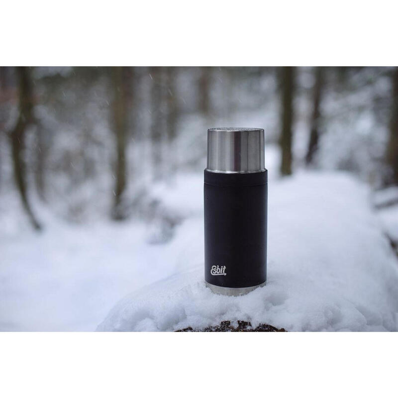 Termos inox Esbit Sculptor 0.75 litri black VF750SC-BK, negru