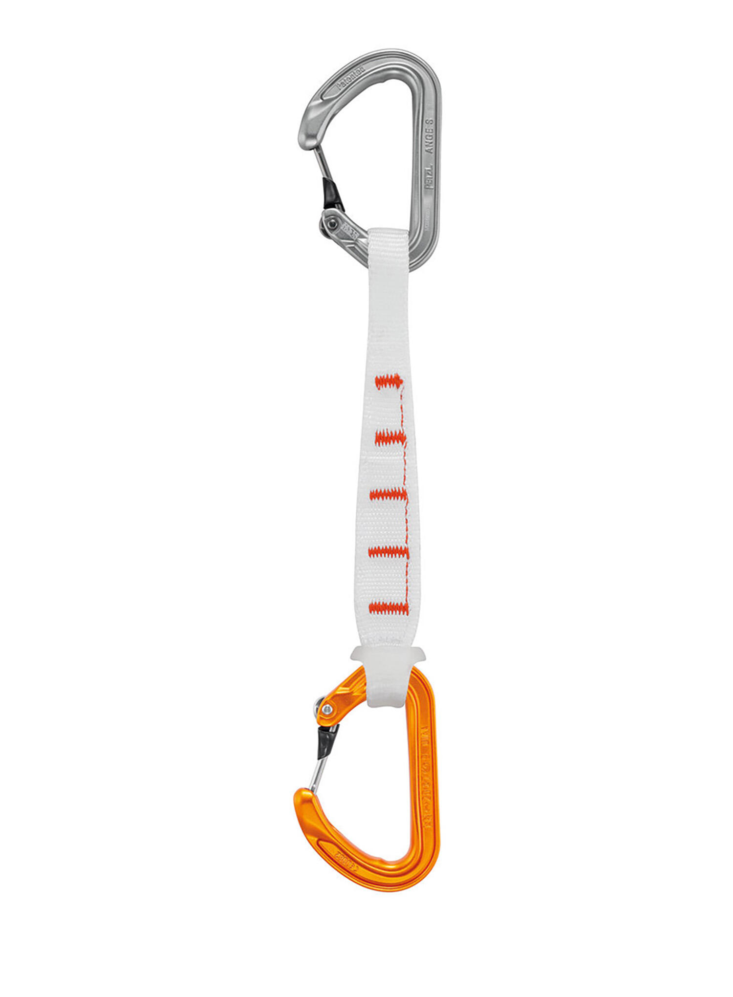 Express de escalada Petzl Ange Finesse 17 cm - naranja/gris 2/2