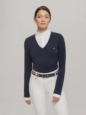 Tommy hilfiger equestrian montana 2-in-1 wedstrijdshirt dames blauw -