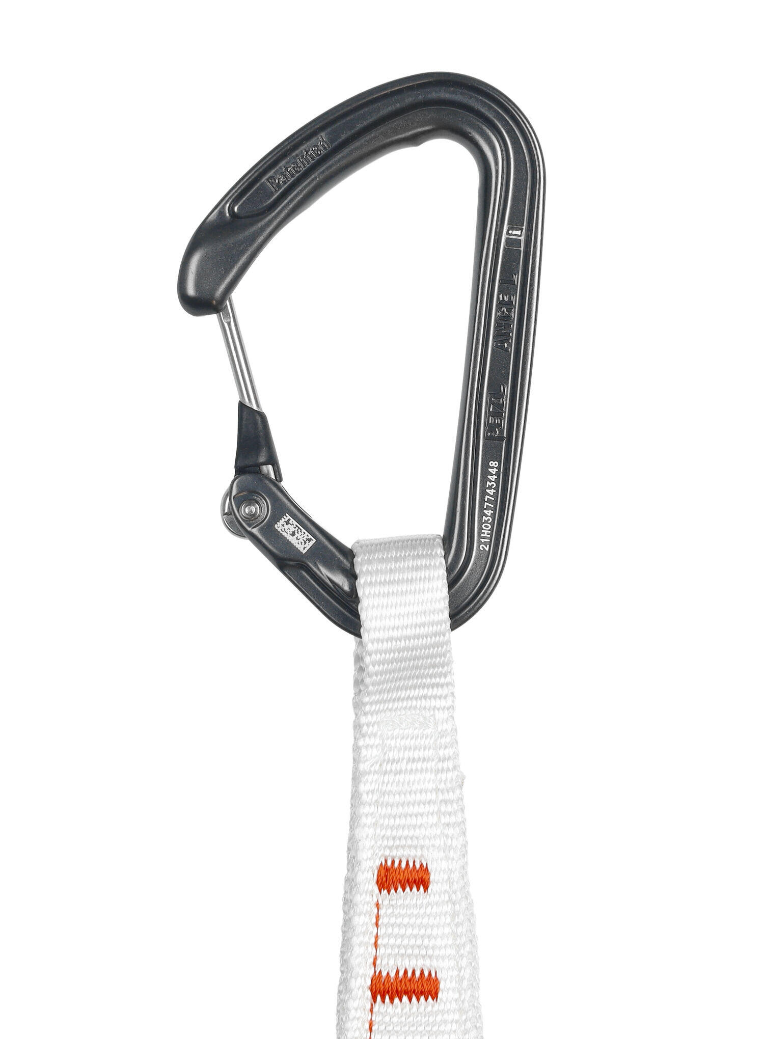 Dégaine Petzl Ange Finesse 17 cm L+L ultra-légère aluminium sangle polyester 2/3