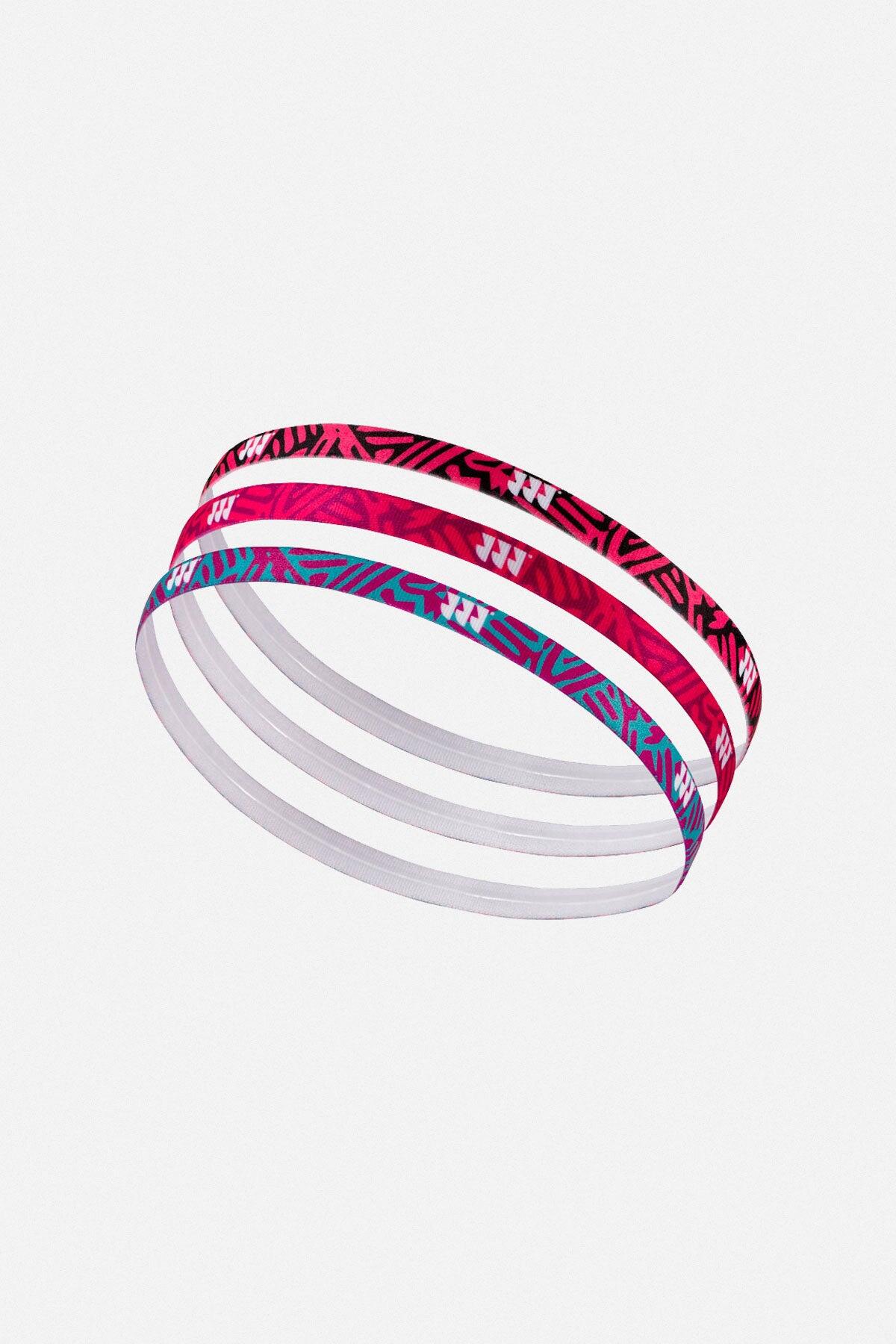 BALLING Headbands 3 Pack Cyan/Pink/Black