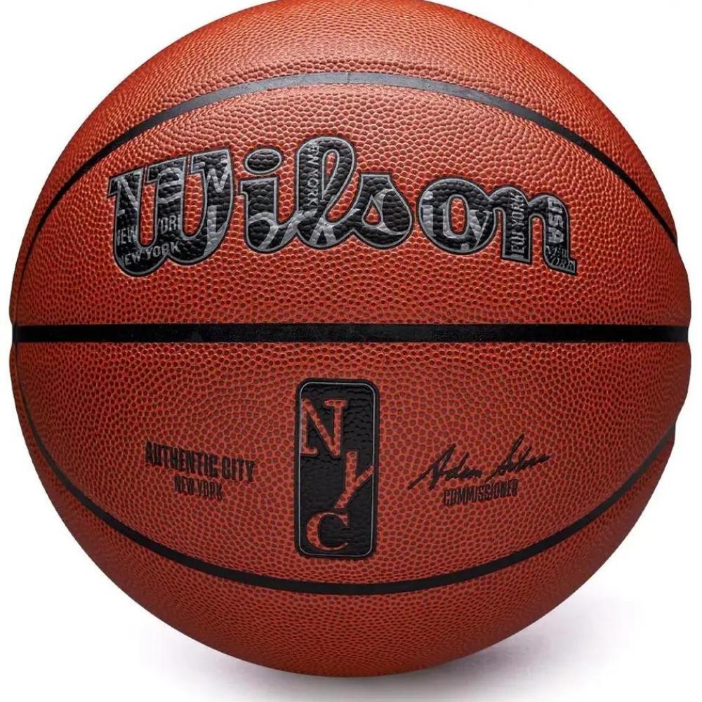Wilson - Ballon De Basketball Wilson Nba Authentic City New York T7 - Ballon De Basket - Orange - 7 - Decathlon