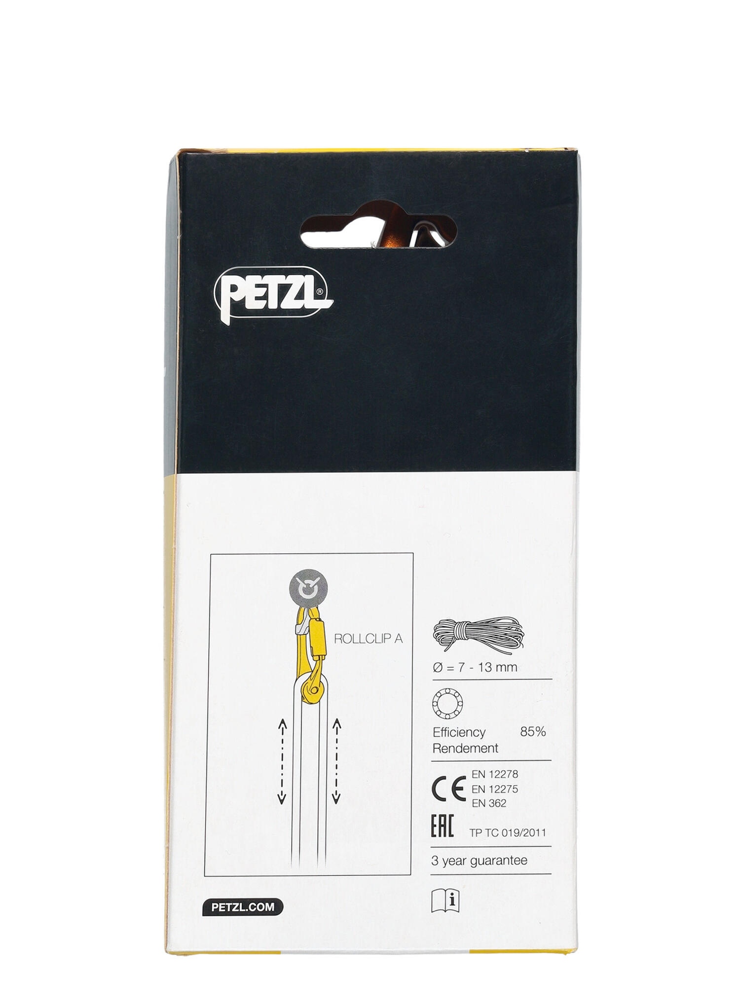 Petzl Rollclip A — poulie-mousqueton aluminium Triact-Lock, réa 18 mm 4/5