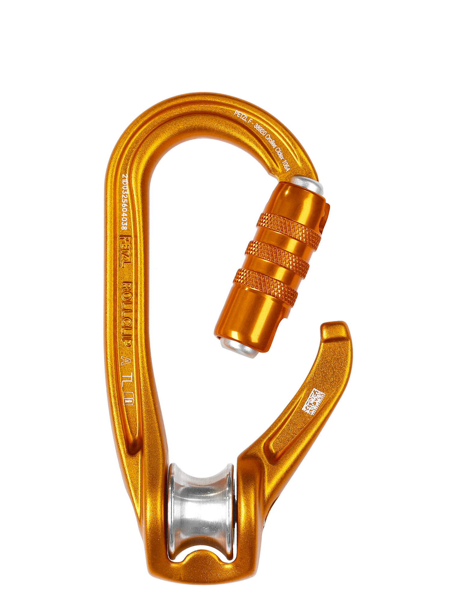Petzl Rollclip A — poulie-mousqueton aluminium Triact-Lock, réa 18 mm 2/5