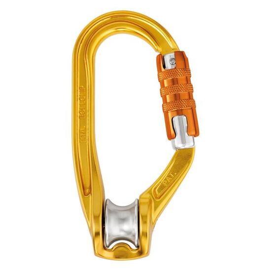 Petzl Rollclip A — poulie-mousqueton aluminium Triact-Lock, réa 18 mm
