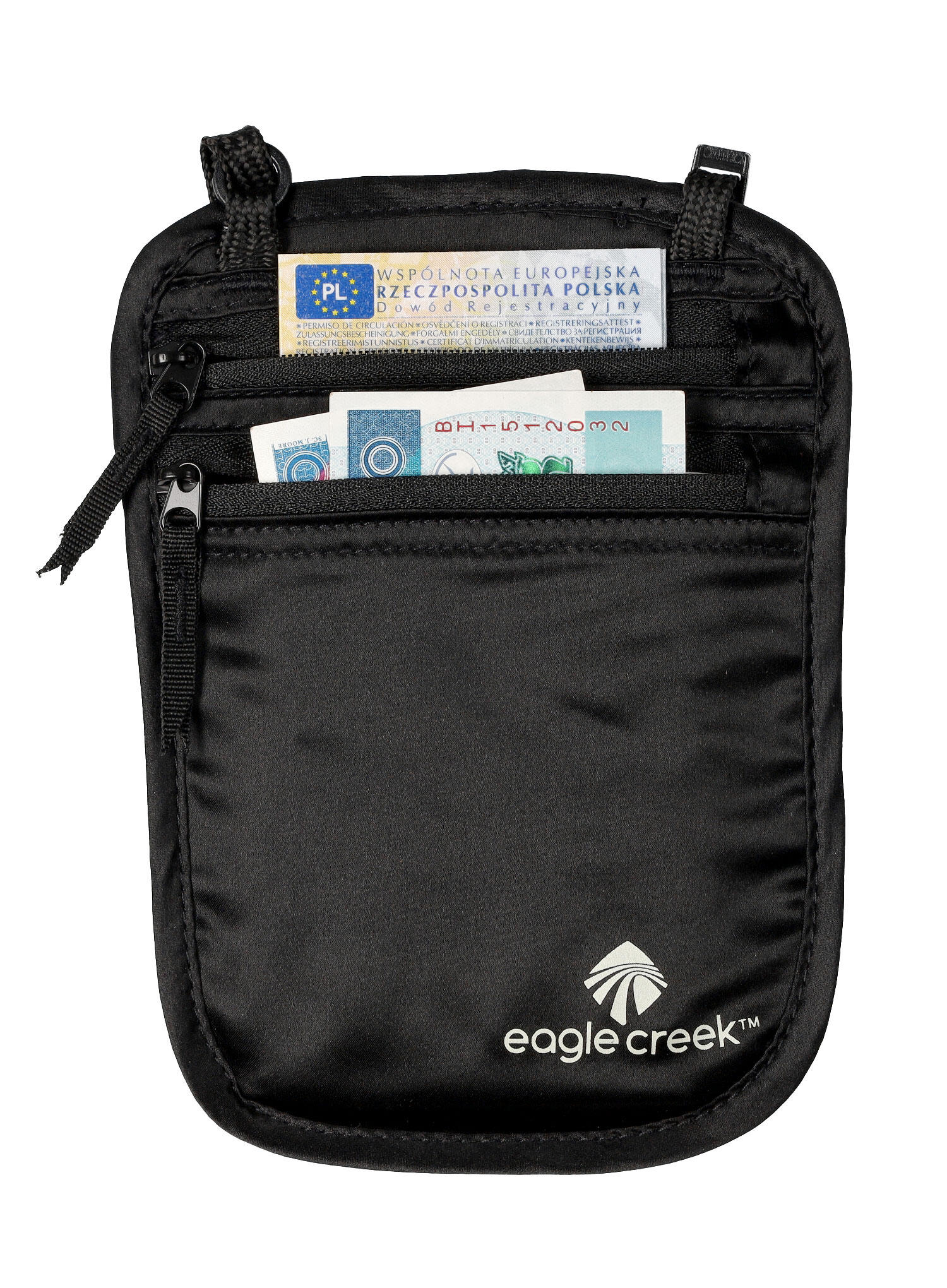 Saszetka Eagle Creek Silk Undercover Neck Wallet - black 5/7