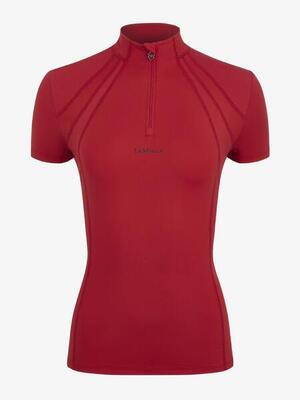 Paardrijden - unisex - chilli - -mia mesh short sleeve base layer chilli