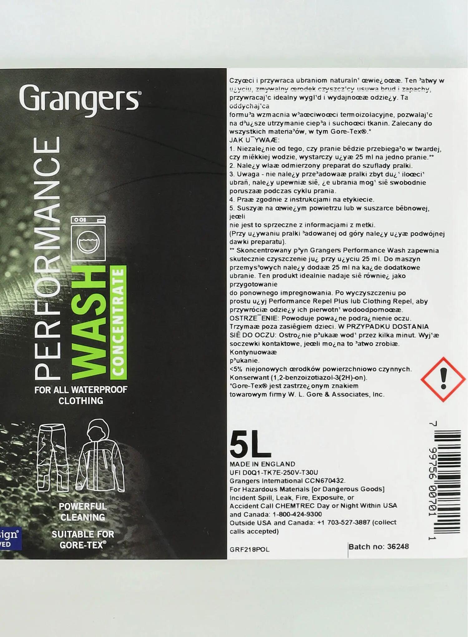 Płyn do prania Grangers Performance Wash 5 l 2/3