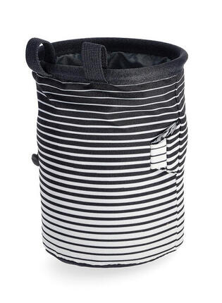 Sac magnésie Petzl Bandi noir/blanc léger, robuste, cordon et boucle