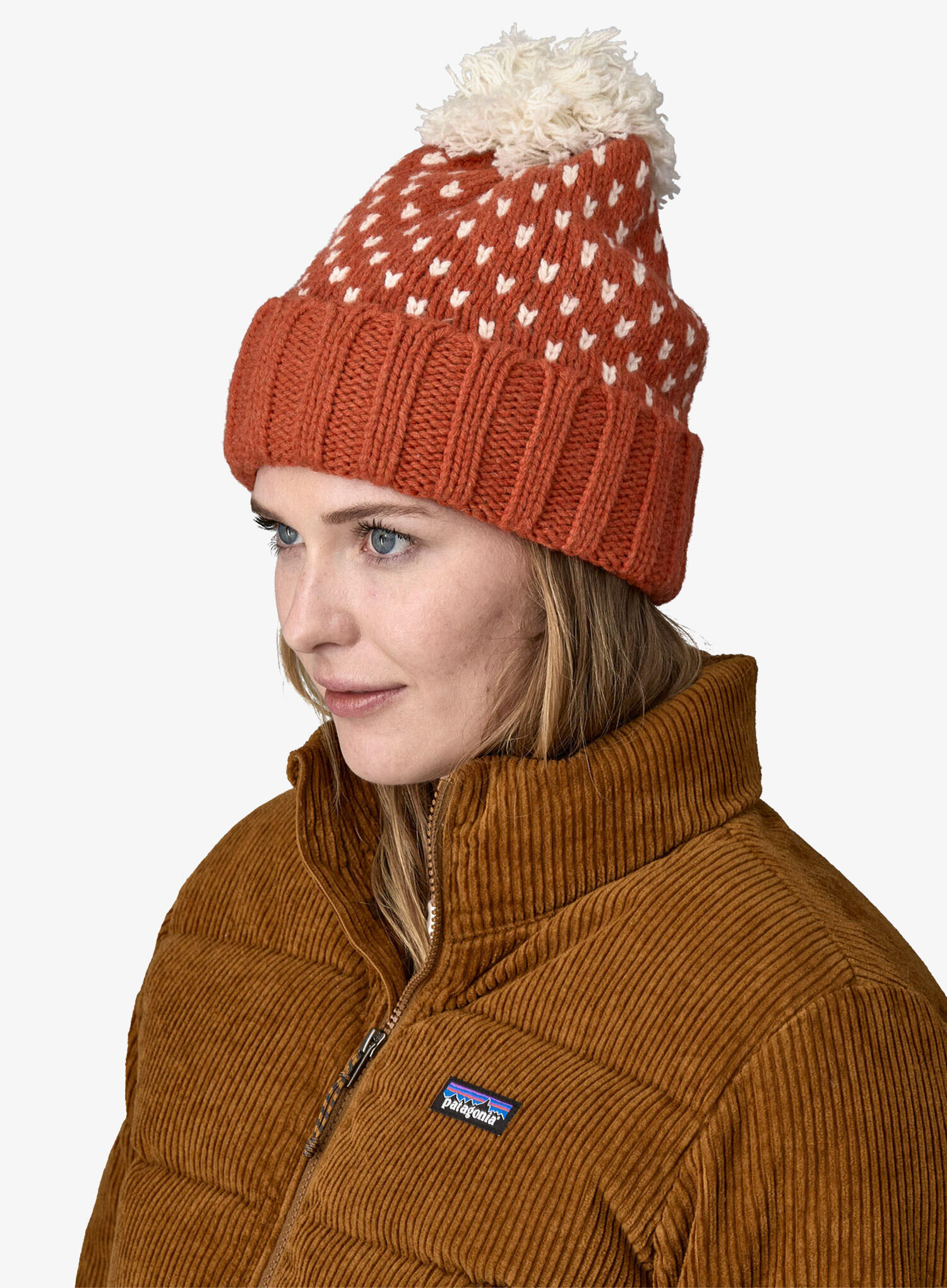 Czapka zimowa Patagonia Snowbelle Beanie - offset dot/burnished red 2/3