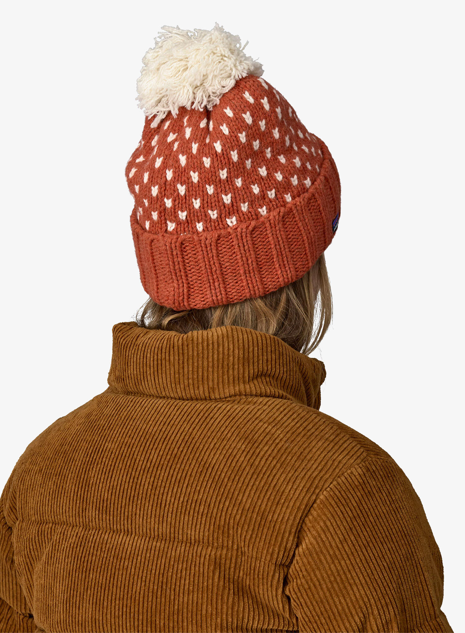 Czapka zimowa Patagonia Snowbelle Beanie - offset dot/burnished red 3/3