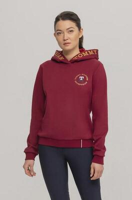 Tommy hilfiger equestrian colorado logo hoodie dames rood -