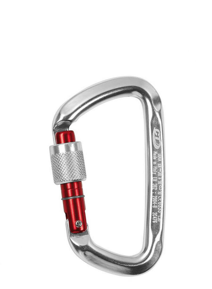 Karabinek do wspinaczki Climbing Technology D-Shape CF SG Screw Gate
