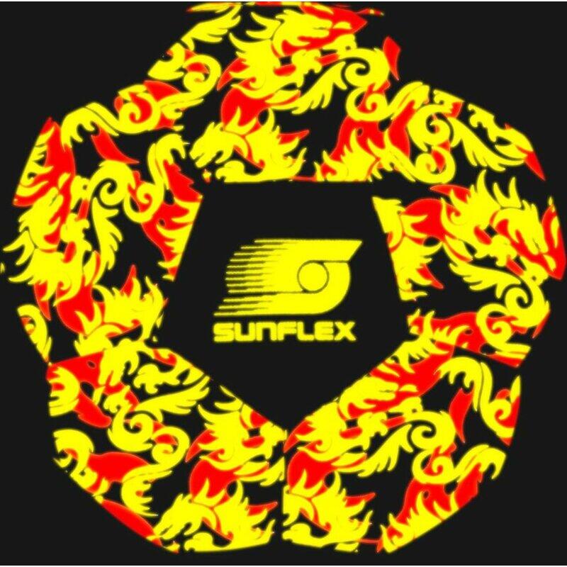 Sunflex Neopren Fußball Size 5 Glow Flames Dragon 2/2
