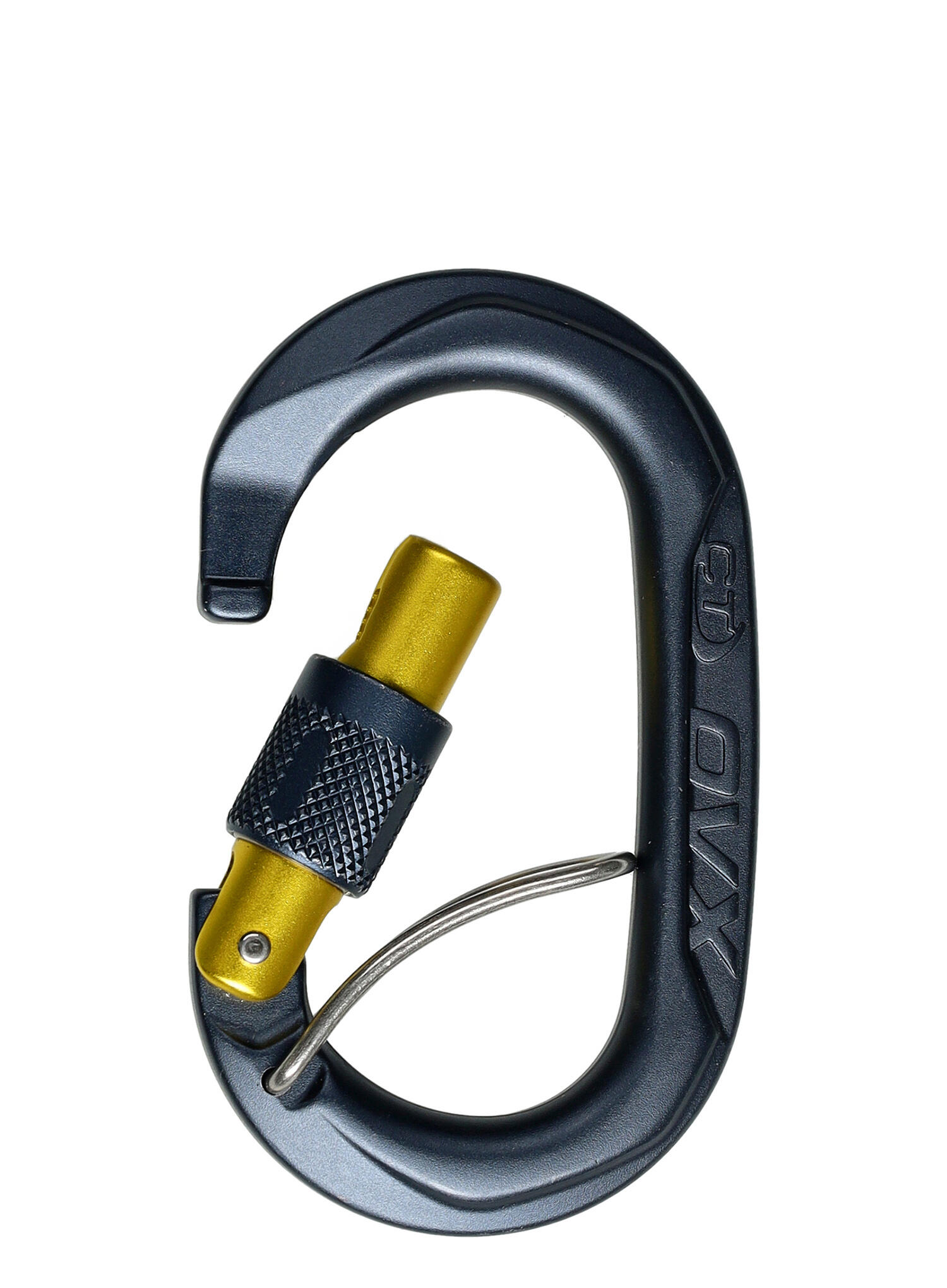 Mousqueton oval CLIMBING TECHNOLOGY OVX SGL anthracite-or 3/4