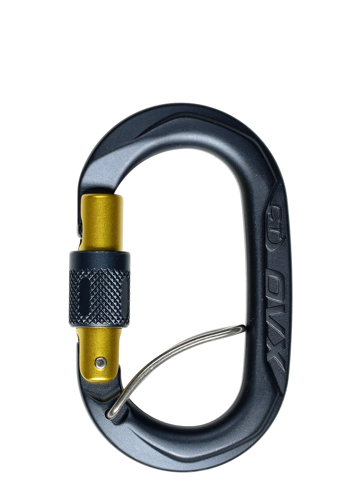 Mousqueton oval CLIMBING TECHNOLOGY OVX SGL anthracite-or 4/4