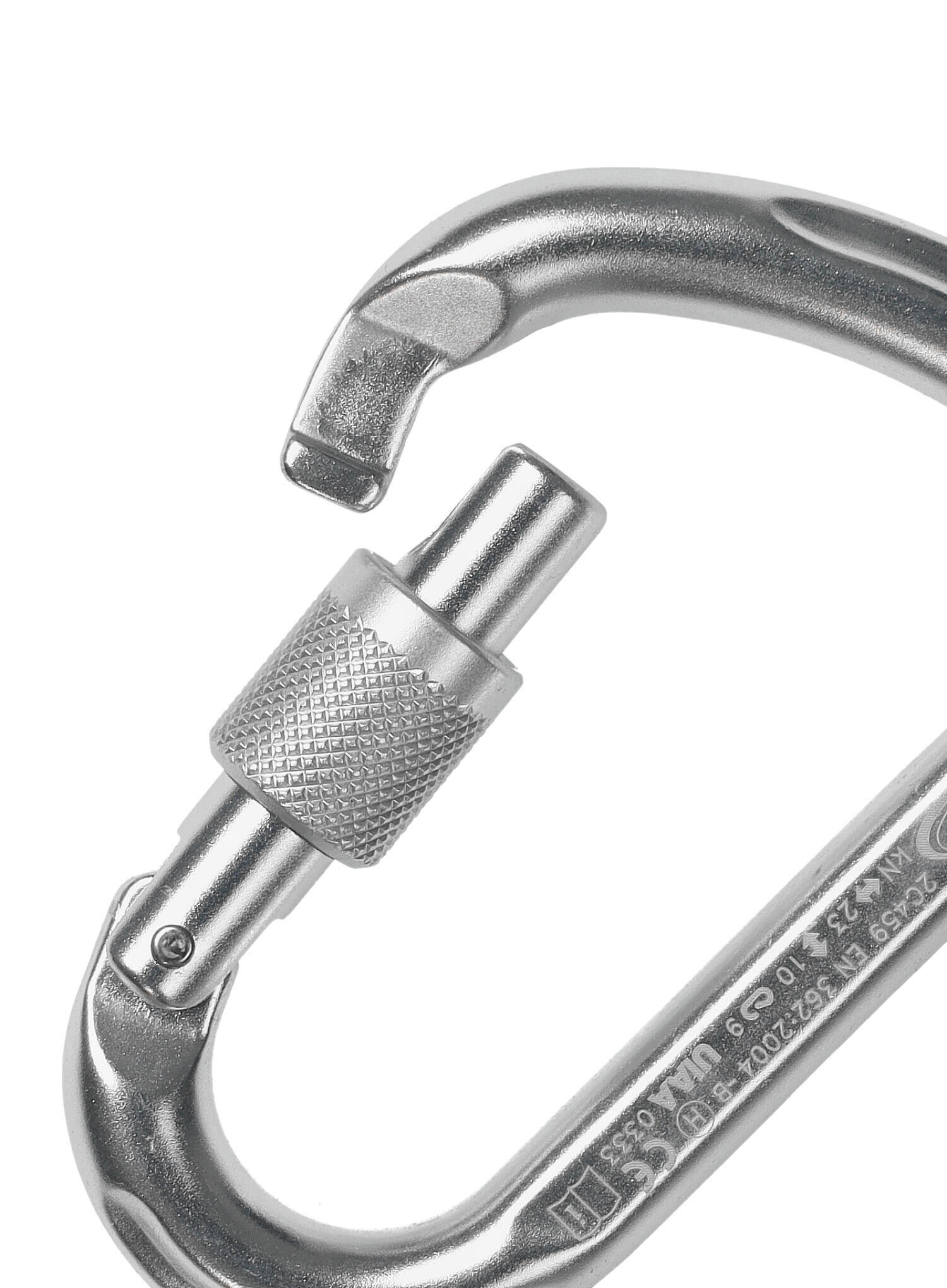 Karabinek Wspinaczkowy Climbing Technology Snappy CF SG (Screw Gate) - silver 3/4