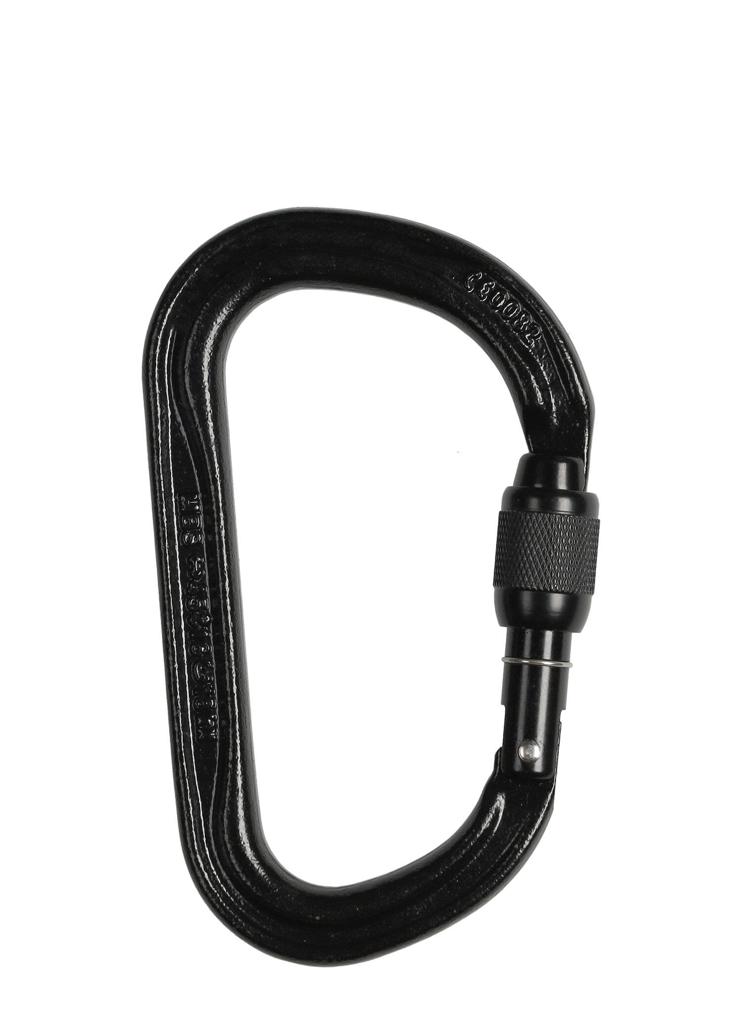 Petzl Vulcan mousqueton acier noir asymétrique verrou Screw‑Lock 29 mm Keylock 3/6