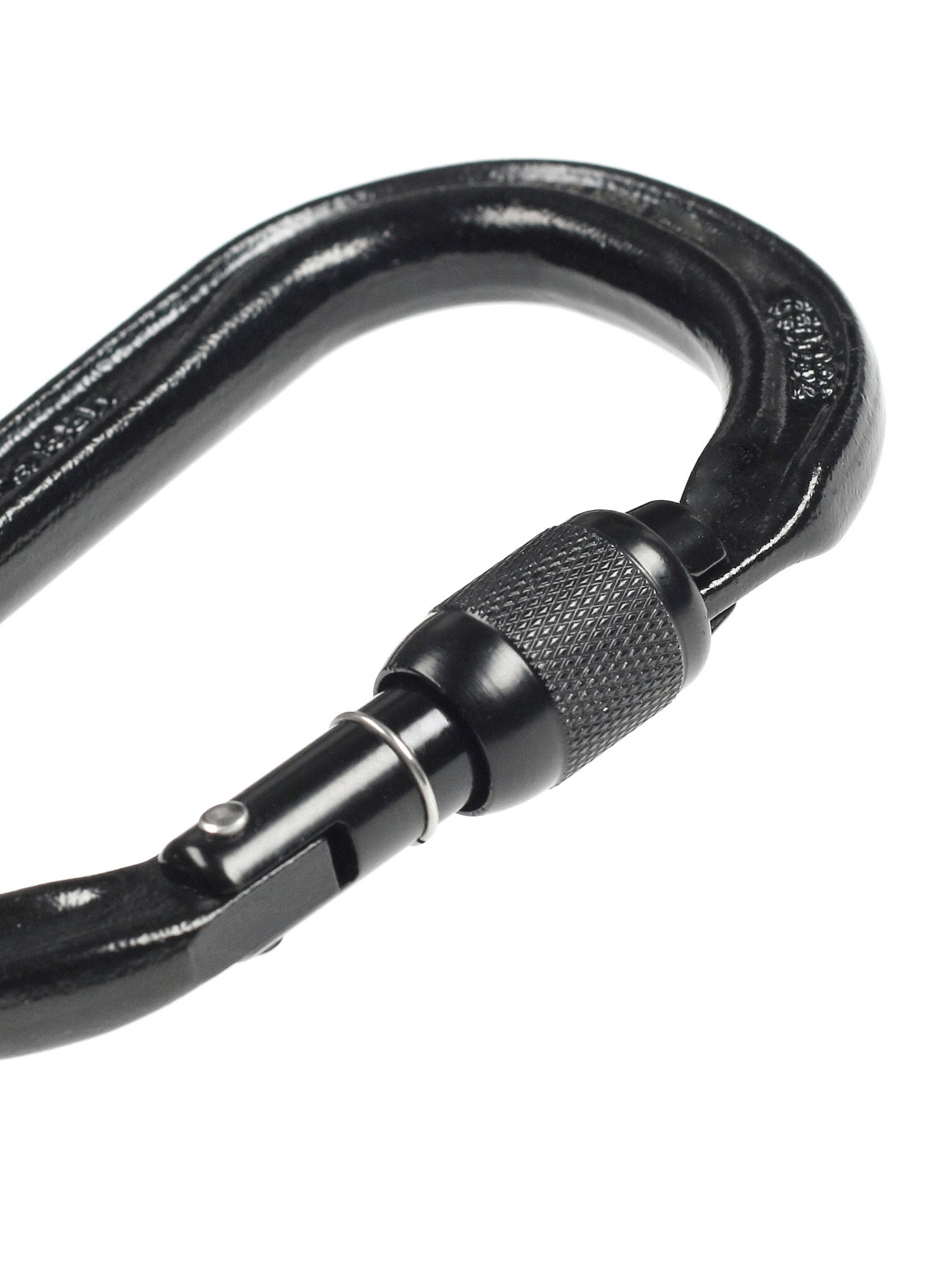 Petzl Vulcan mousqueton acier noir asymétrique verrou Screw‑Lock 29 mm Keylock 6/6