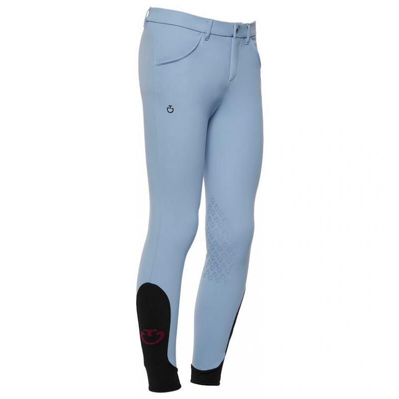 CAVALLERIA TOSCANA Paardrijden - Unisex -  Pastel Blue (7c00) - -kid's Ct Logo Grip Breeches