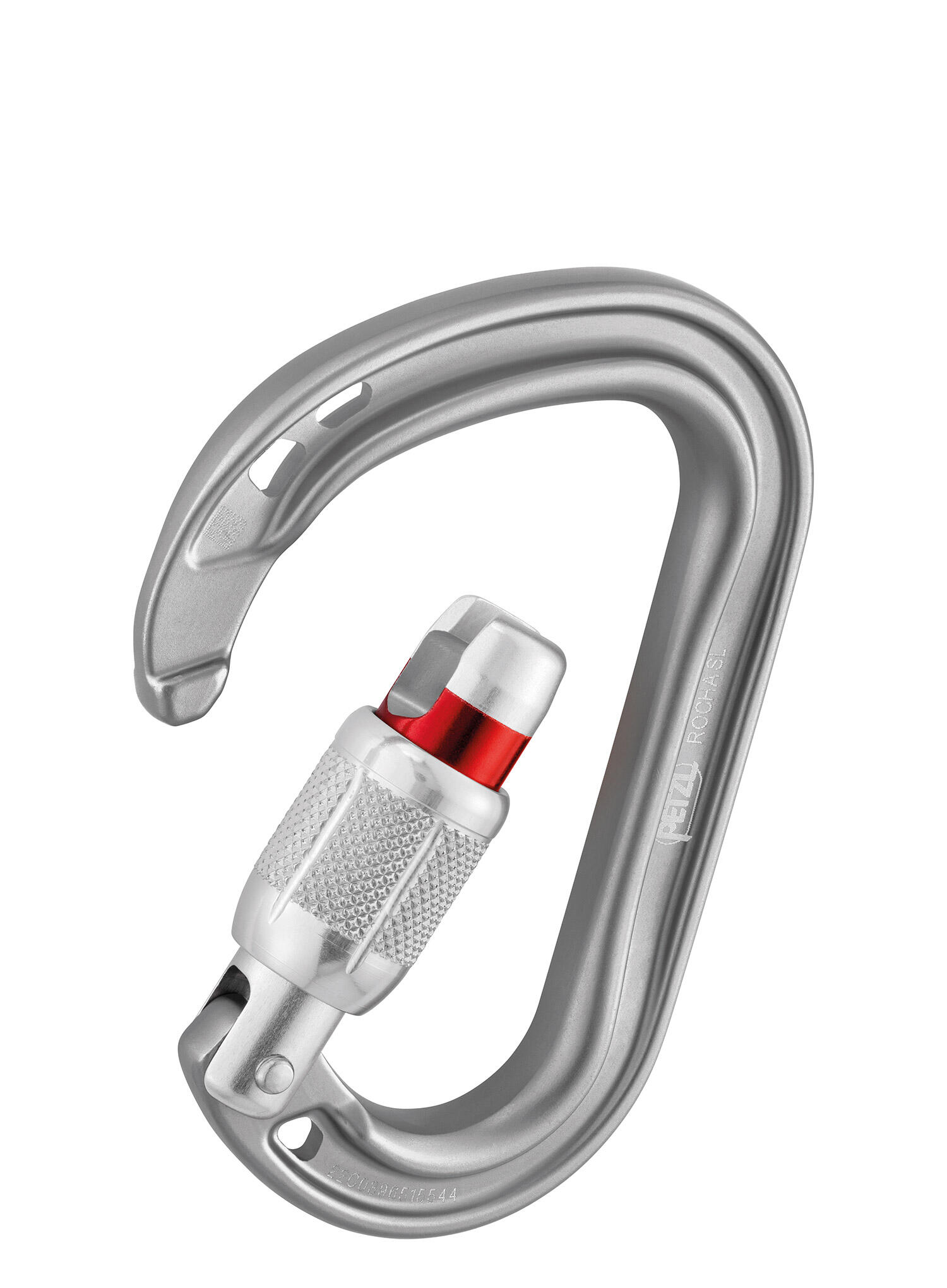 Mousqueton Petzl ROCHA Screw Lock aluminium 45 g gris ouverture 20 mm 2/4