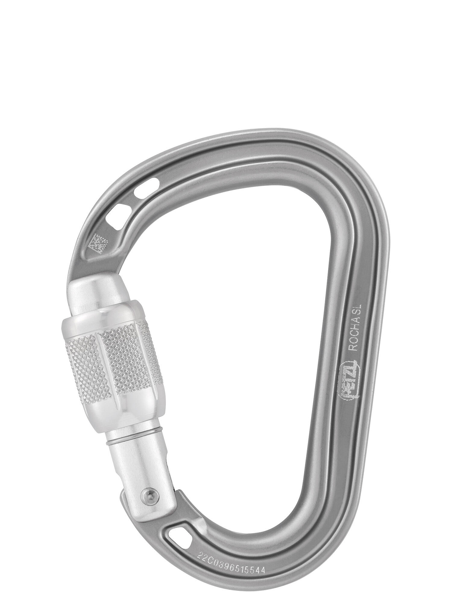 Mousqueton Petzl ROCHA Screw Lock aluminium 45 g gri deschidere 20 mm