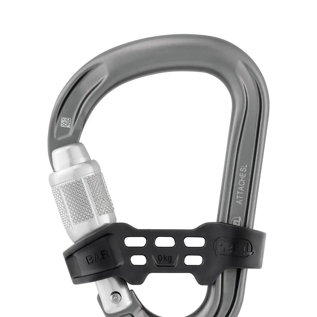 Carabiner Petzl ATTACHE BAR Screw-Lock Grey Aluminium 100x70mm