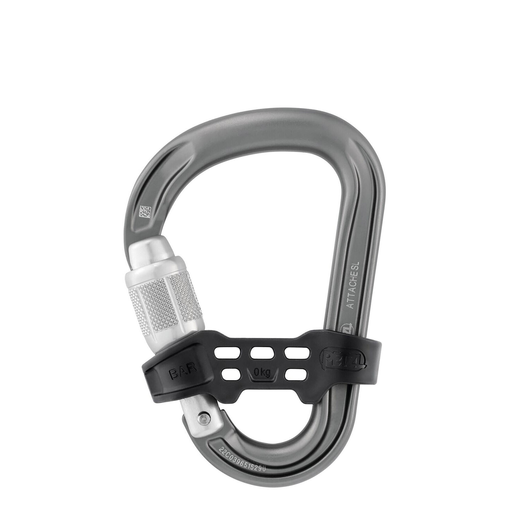 Petzl - Mousqueton Petzl Attache Bar Screw-lock Aluminium Gris 100x70mm - Mousqueton D'Escalade - Gris - Taille Unique - Decathlon