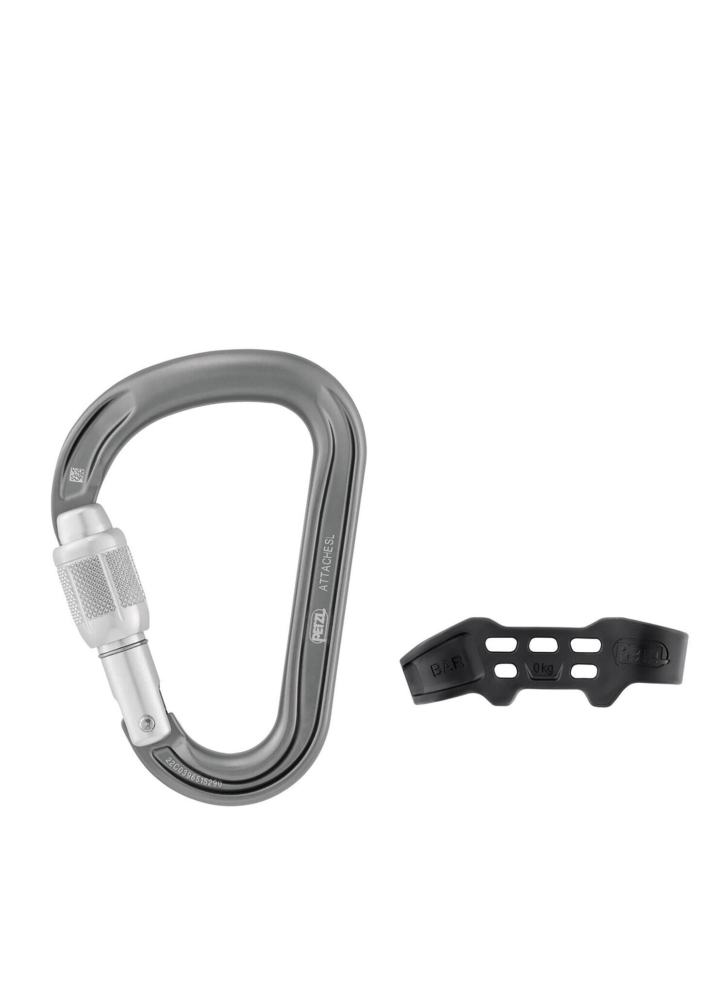 Mosquetón Petzl ATTACHE BAR Screw-Lock aluminio gris 100x70mm 2/5