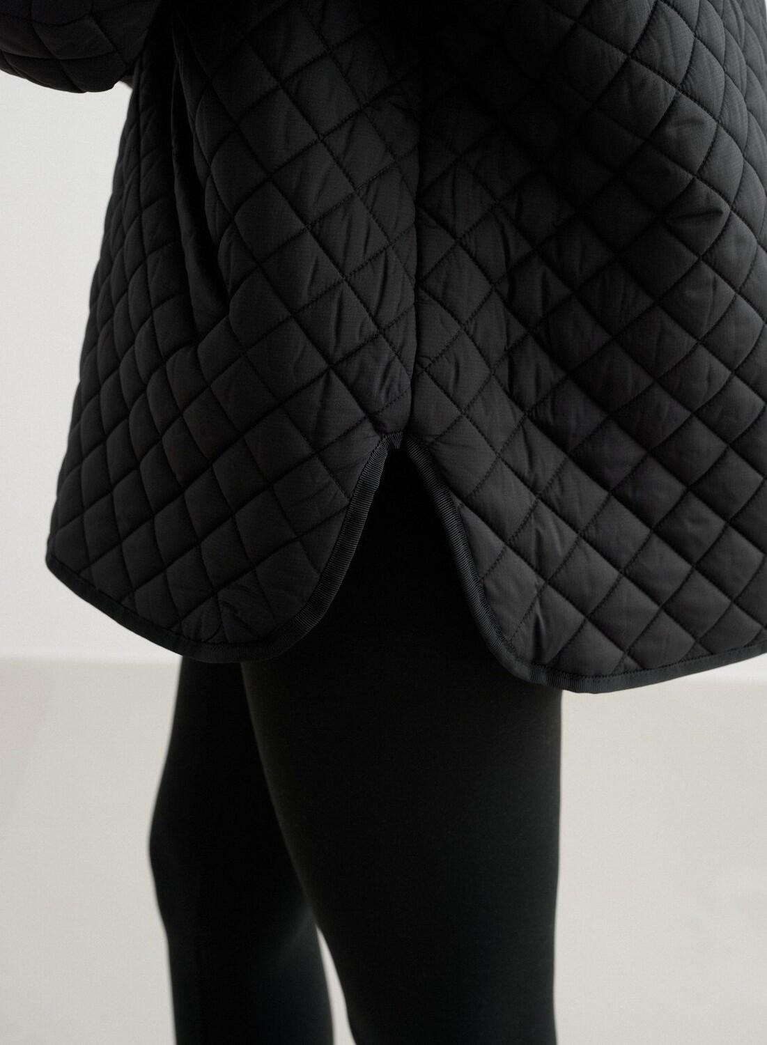 Femme Veste Déperlante Oversize Matelassée Noir 7/7