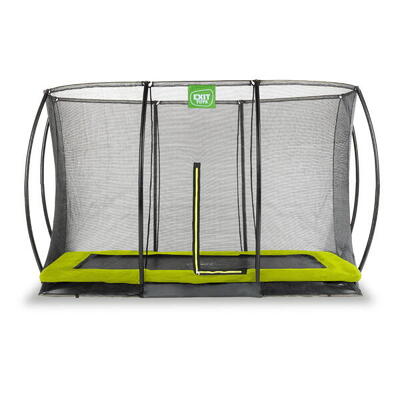 Exit silhouette inground trampoline 244x366cm met veiligheidsnet - groen