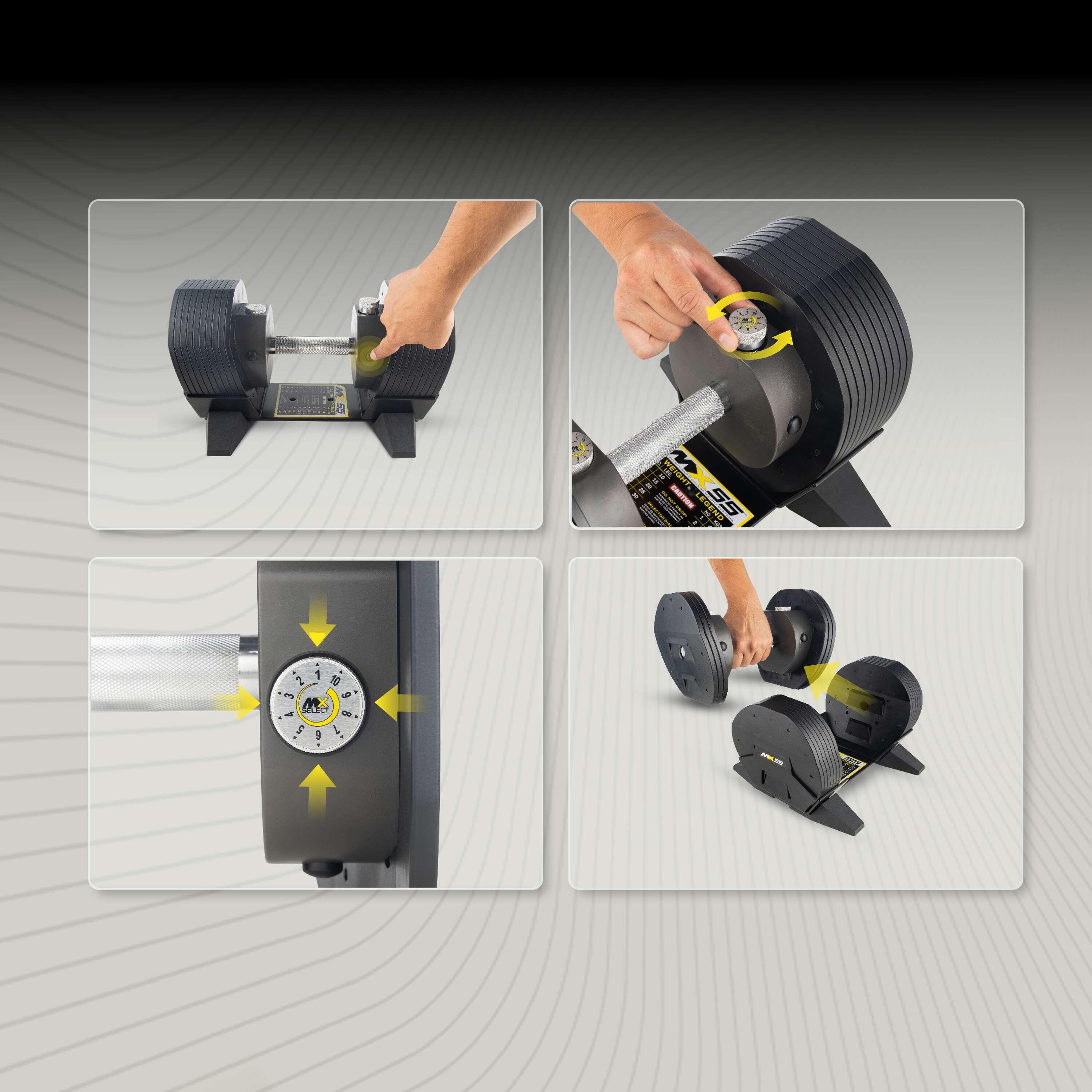 Dumbells - 4,5 - 24,9 kg - Halterset met ruwe grip - Krachttraining - MX55 7/7