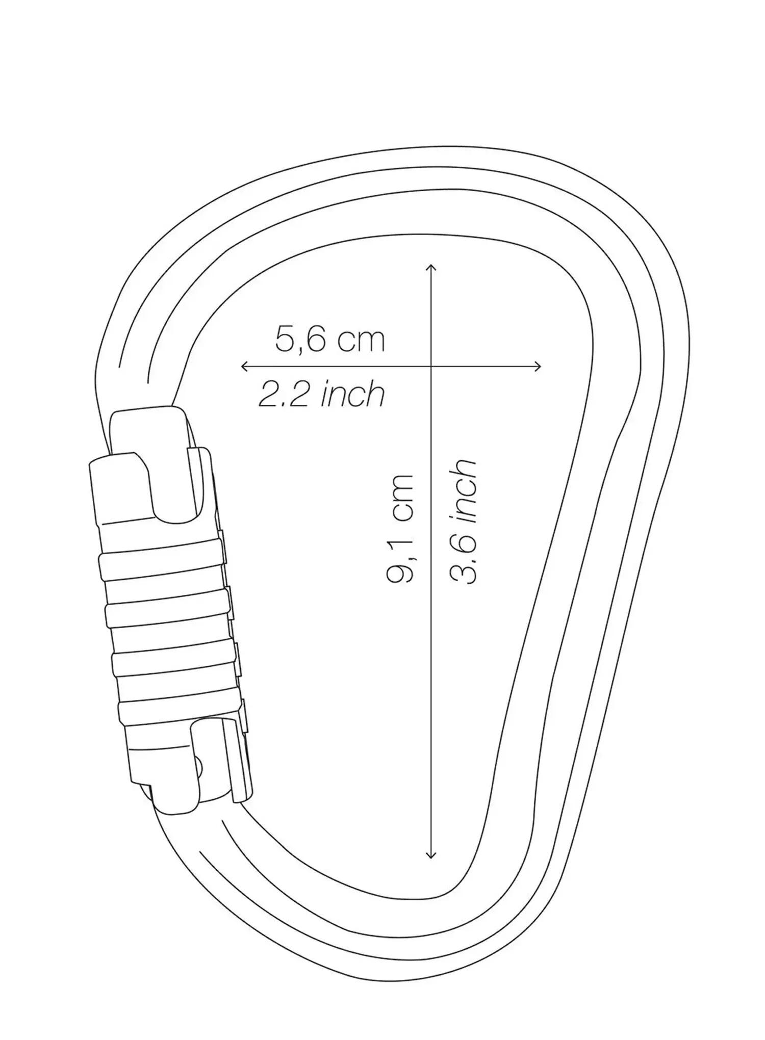 Mousqueton Petzl William Ball-Lock - or 2/4