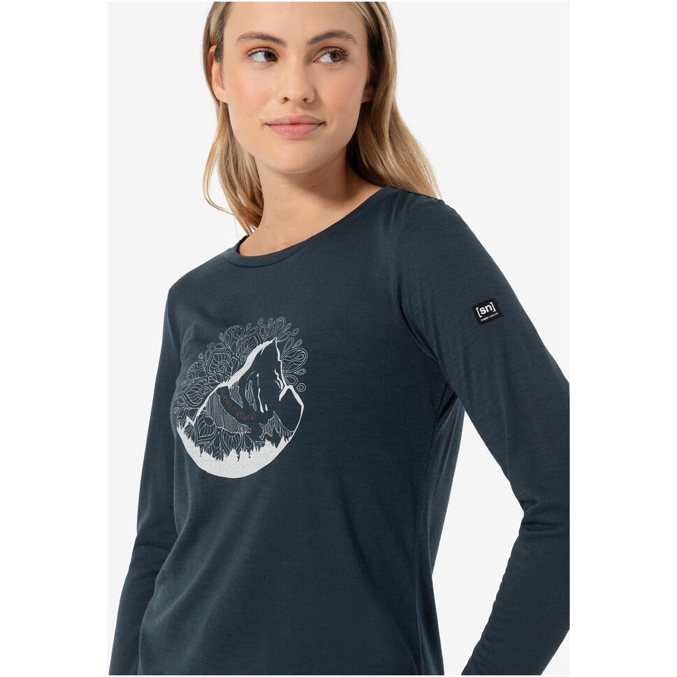 Koszulka z długim rękawem damska SUPER.NATURAL W Mountain Mandala Tree