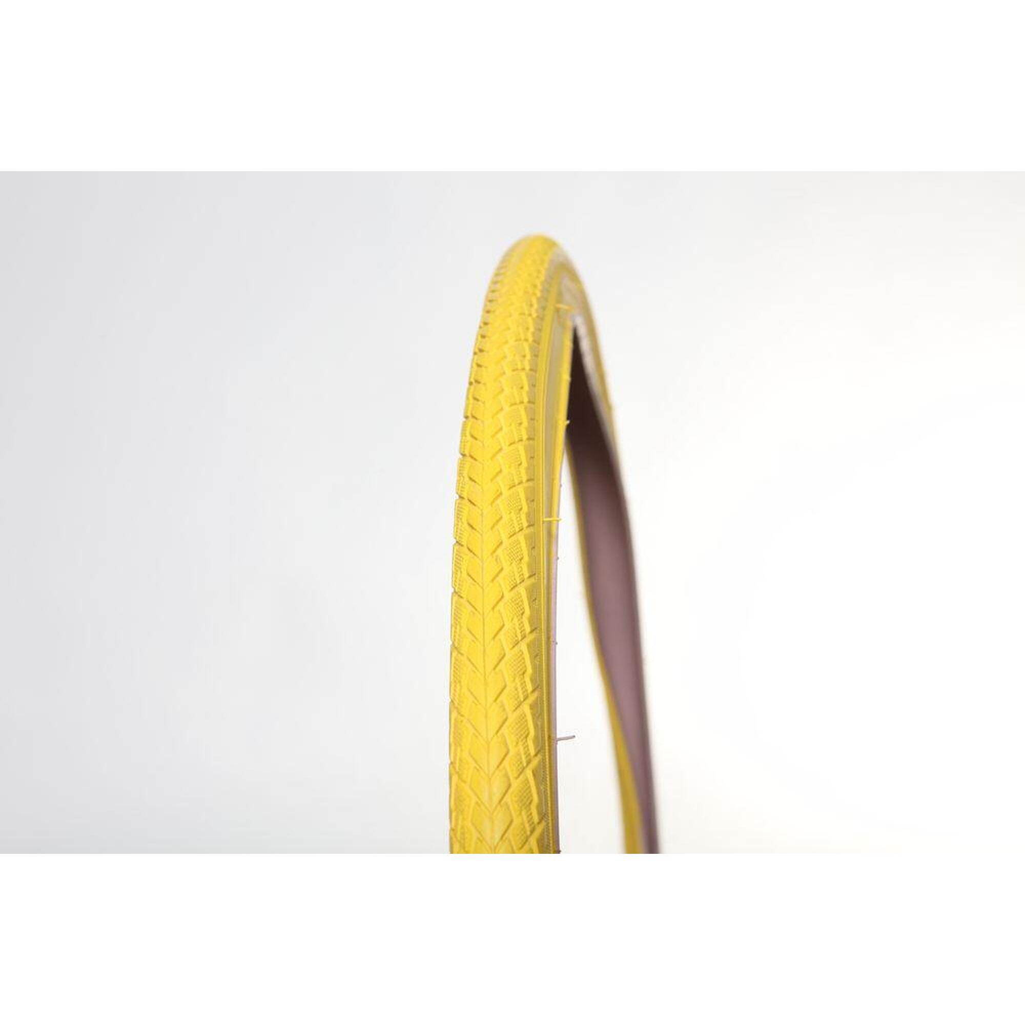 Opona rowerowa DELI TIRE SA-225 700X35C Żółta