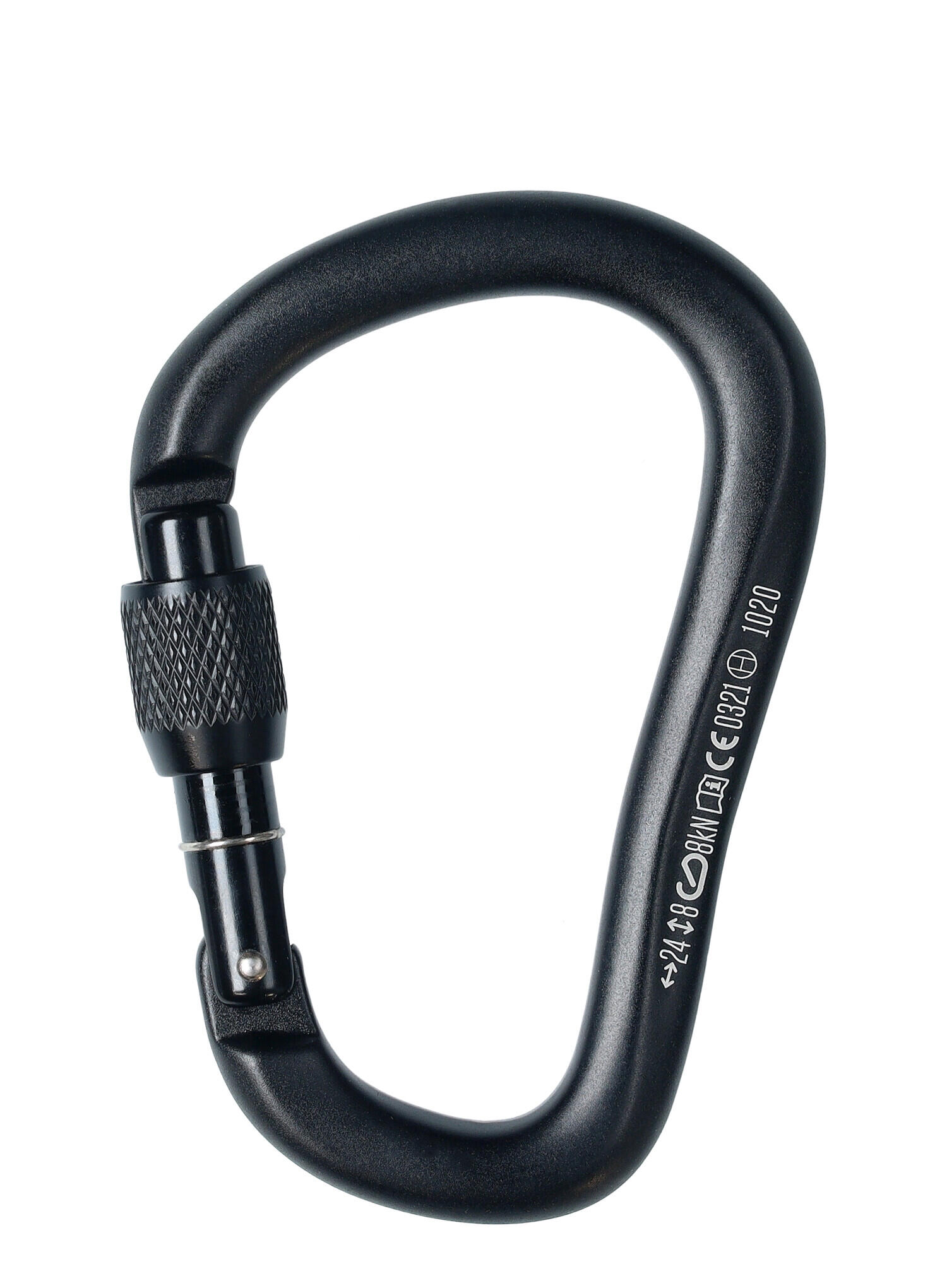 Moschettone Black Diamond RockLock Screwgate HMS forgiato a caldo 85 g nero 2/5