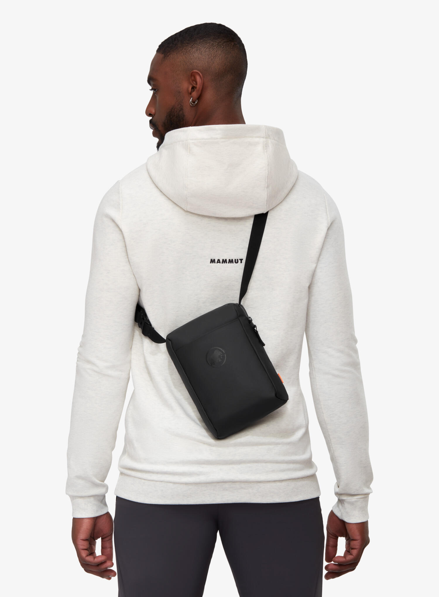Sac bandoulière Mammut Seon Pouch noir 2L déperlant dos rembourré compact 3/7