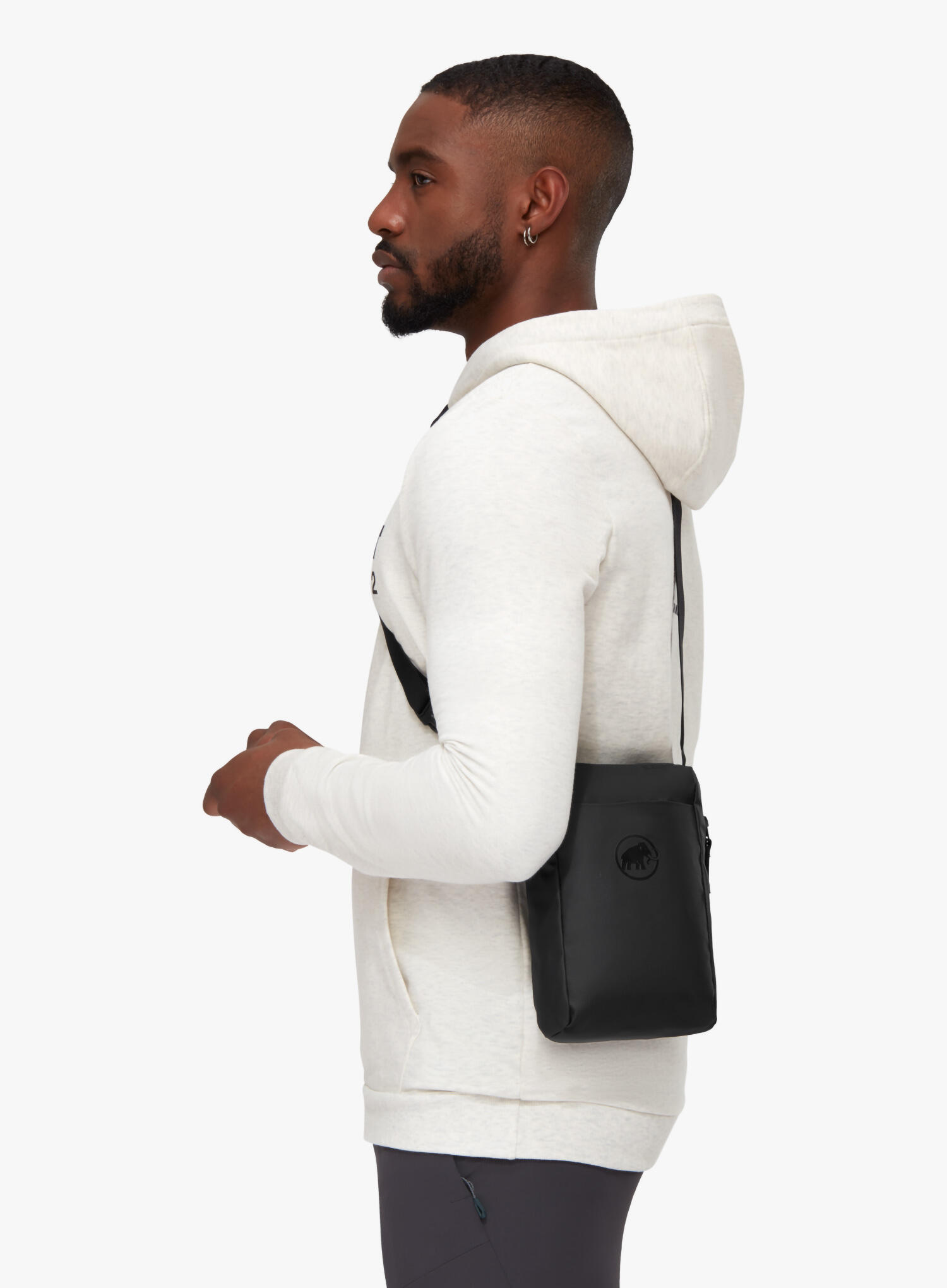 Sac bandoulière Mammut Seon Pouch noir 2L déperlant dos rembourré compact 5/7