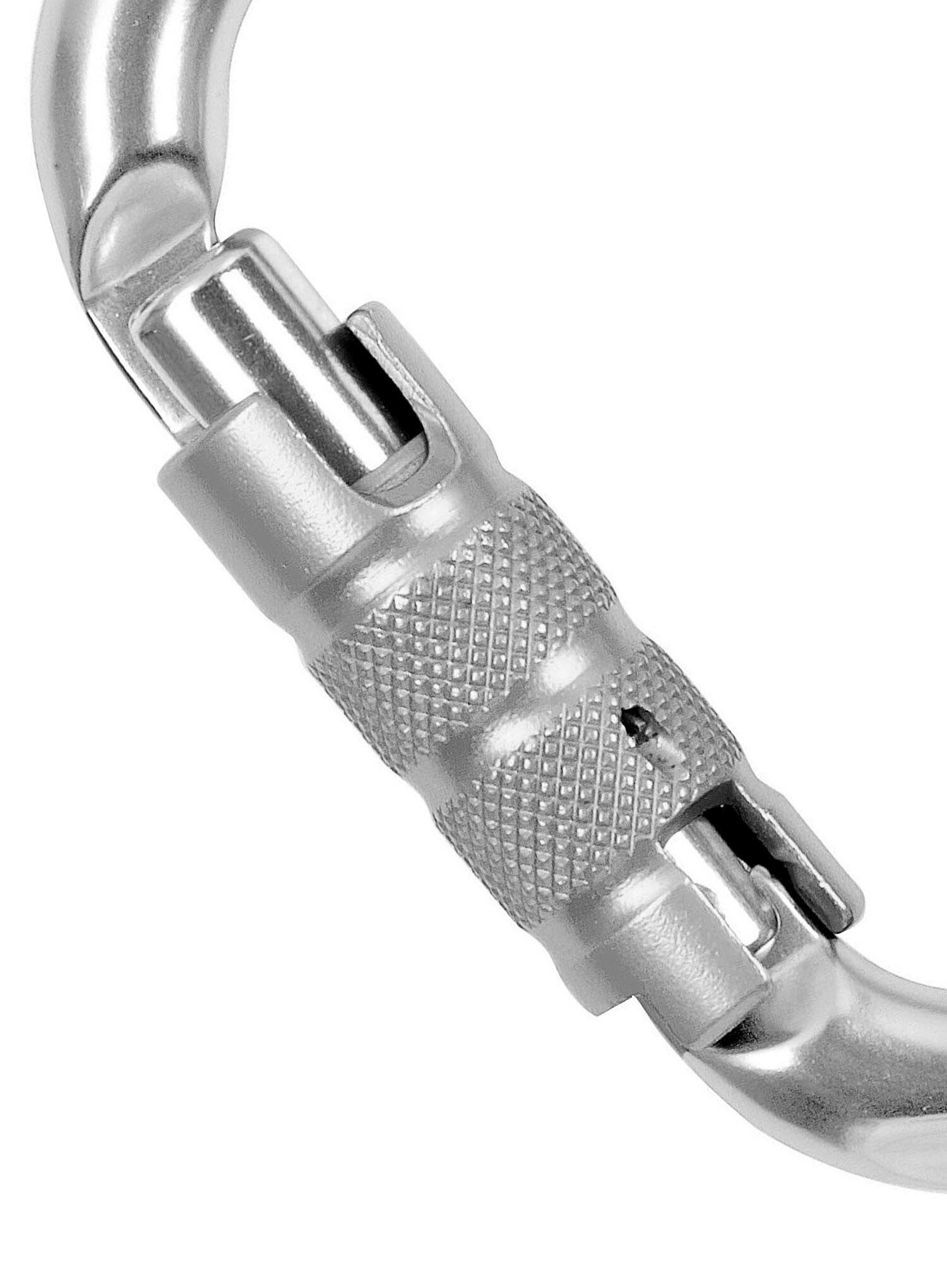 Karabinek wspinaczkowy Hms Snappy Triplex srebrny 2/2