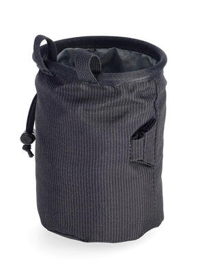 Petzl Bandi: Schwarze kompakte Magnesiumtasche mit Kordelzug und Befestigungsöse