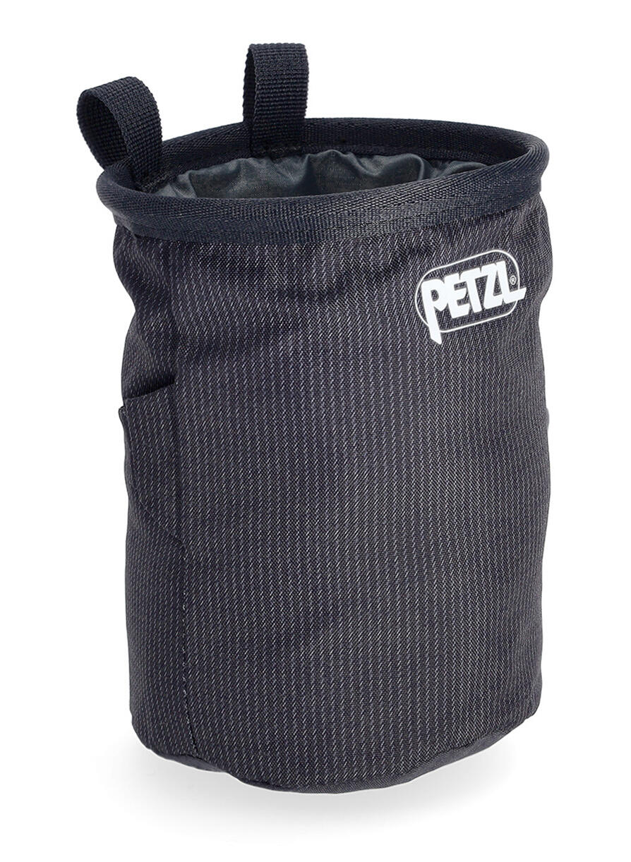Petzl Bandi — Sac à magnésium compact noir, cordon et boucle d'accroche 3/6