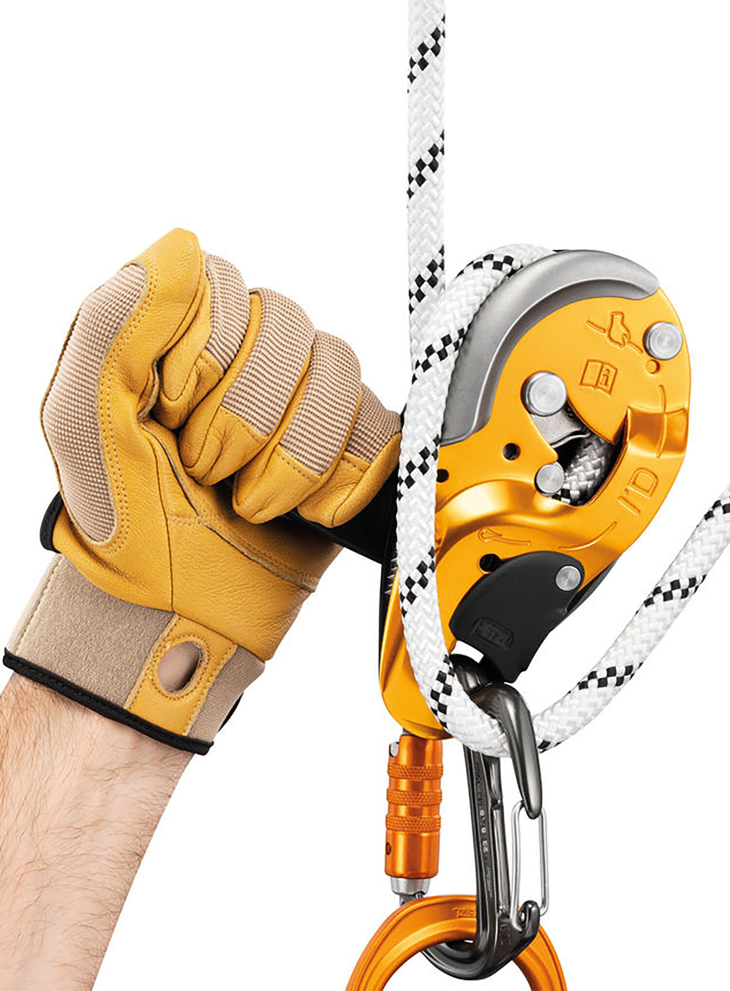 Mosquetón Petzl FREINO Z Triact-Lock de aluminio con saliente de frenado Keylock 3/3