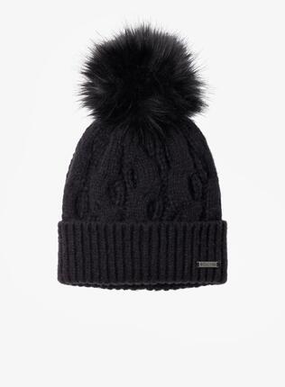 Czapka zimowa damska Columbia Boundless Days Cable Knit Pom Beanie - camel brown