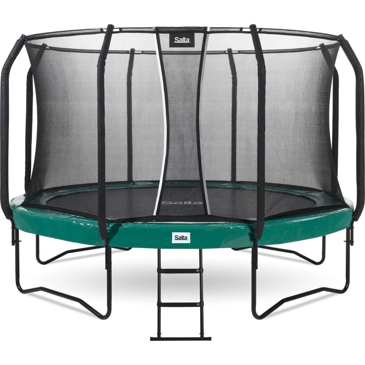 SALTA 12ft Salta Green Round First Class Edition Trampoline with Enclosure