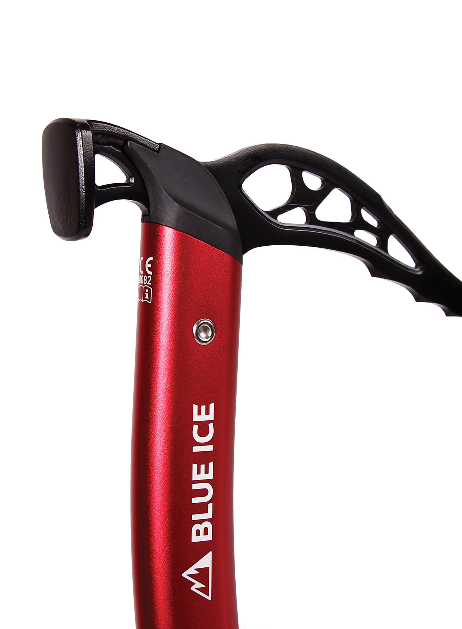 Piolet Akila Hammer Blue Ice 49 cm acier Chromoly manche aluminium anodisé rouge 3/4