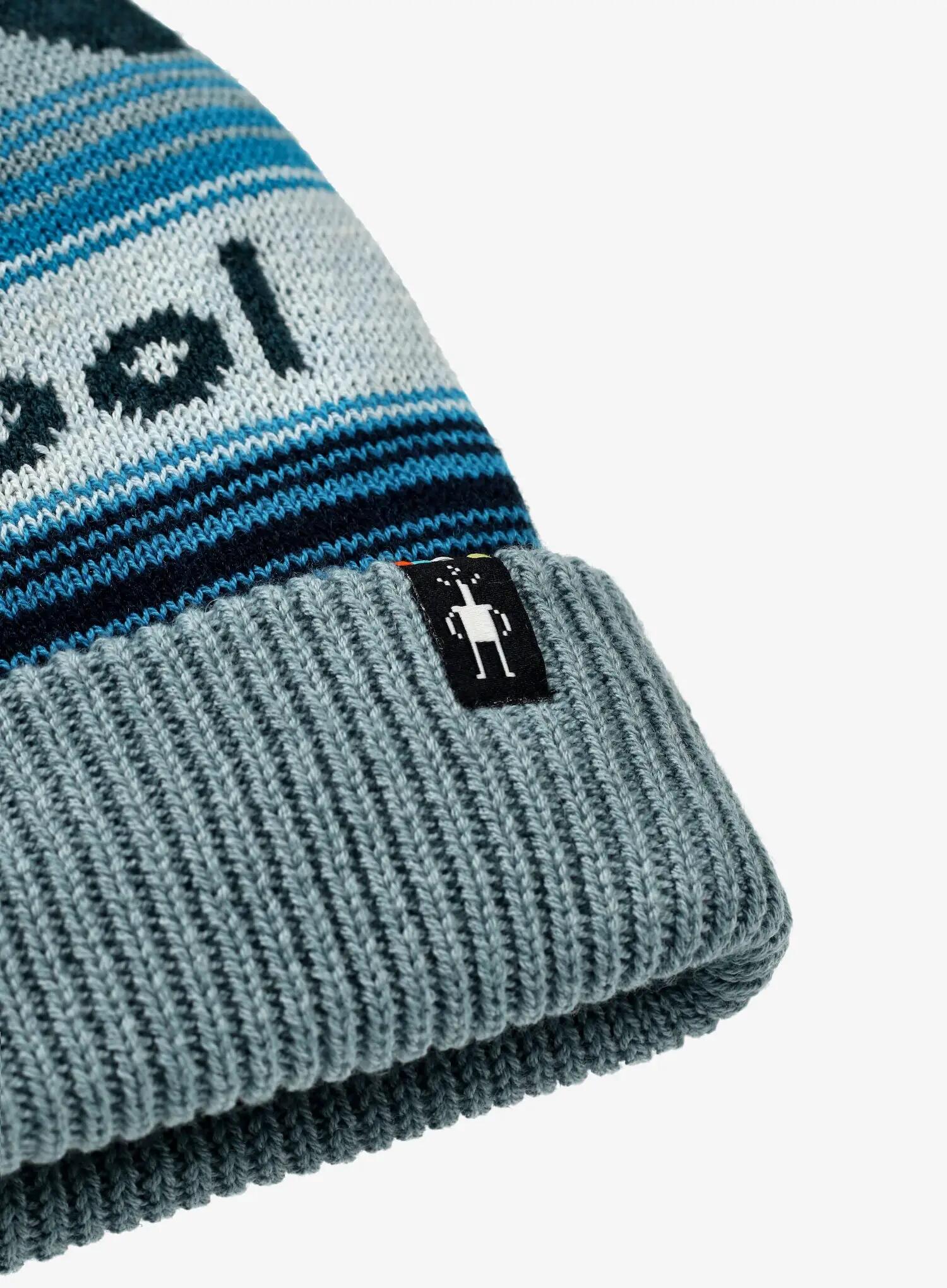 Czapka zimowa Smartwool Knit Winter Pattern POM Beanie - twilight blue heather 4/4