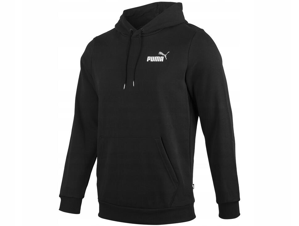 Bluza sportowa z kapturem męska czarna Puma Ess+ 2 Coi Small Logo