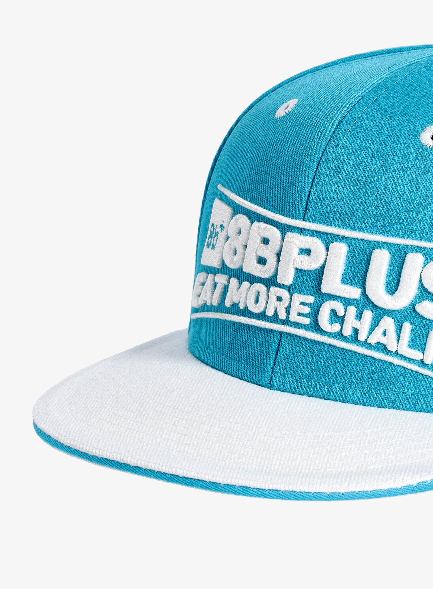 Czapka z daszkiem 8b+ Snapback Cap Eat More Chalk - blue/white 4/4
