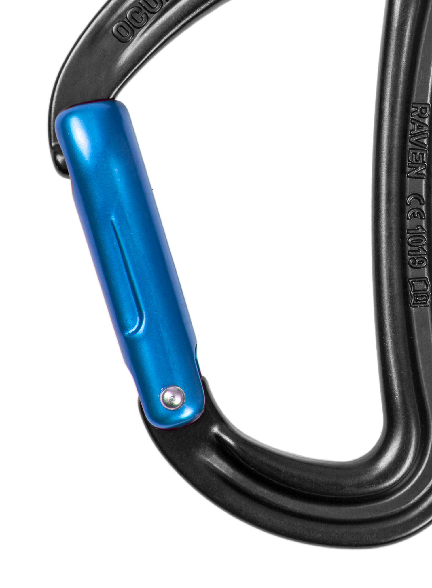 Mosquetón Ocun Raven Straight anthracite/blue droit 24 kN 23 mm 46 g 2/2